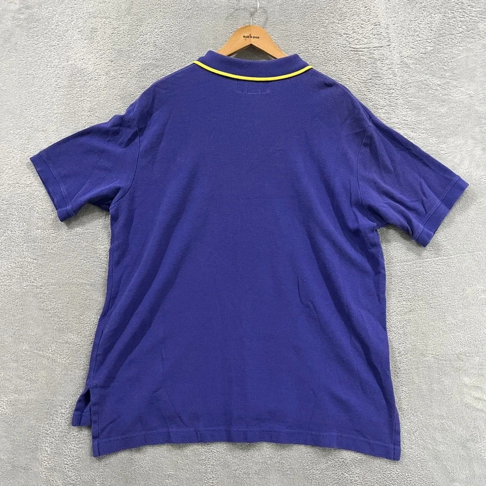 Polo Sport Ralph Lauren Polo Shirt Mens XL Purple Flag Logo Short Sleeve Popover